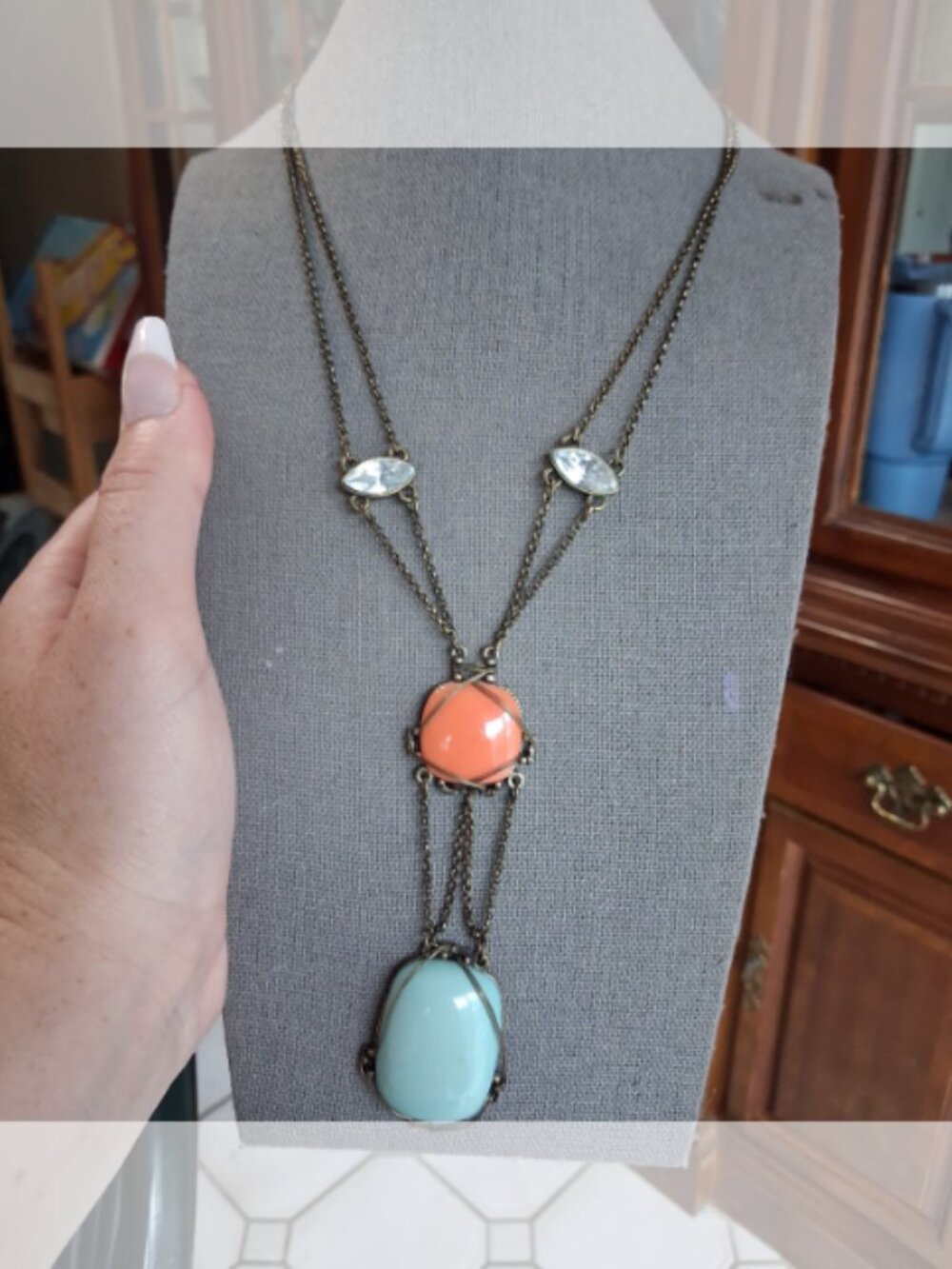 Unusual 20 inch Statement necklace